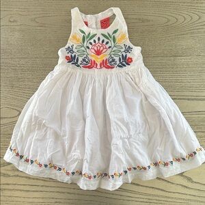 Rachel Zoe White Floral Embroidered Dress - Size 4T